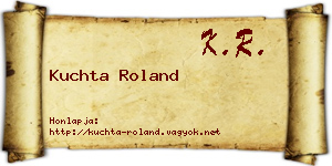 Kuchta Roland névjegykártya